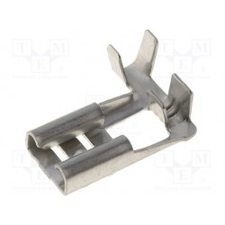 Cosse clip femelle 6,3mm non isolée coudée