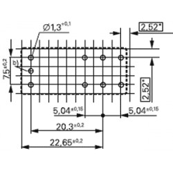 Relais Schrack bistable 2R/T 240ohms 8Amp. 12Vdc