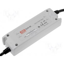 Alimentation Mean-Well IP64 90/264Vac - 9Vdc switching led 3,4Amp. 30,6W