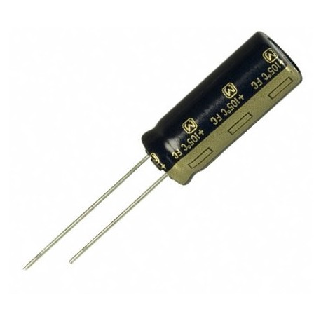 Cond. low ESR radial 105° 220µF 25V pas 2,5mm