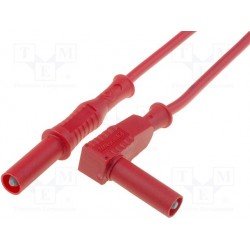 Cordon sécurité silicone 1M coudé D4mm rouge