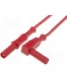 Cordon sécurité silicone 1M coudé D4mm rouge