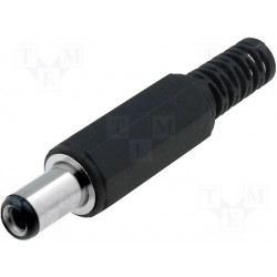 Fiche jack alimentation 5,5x2,5mm  L 9mm